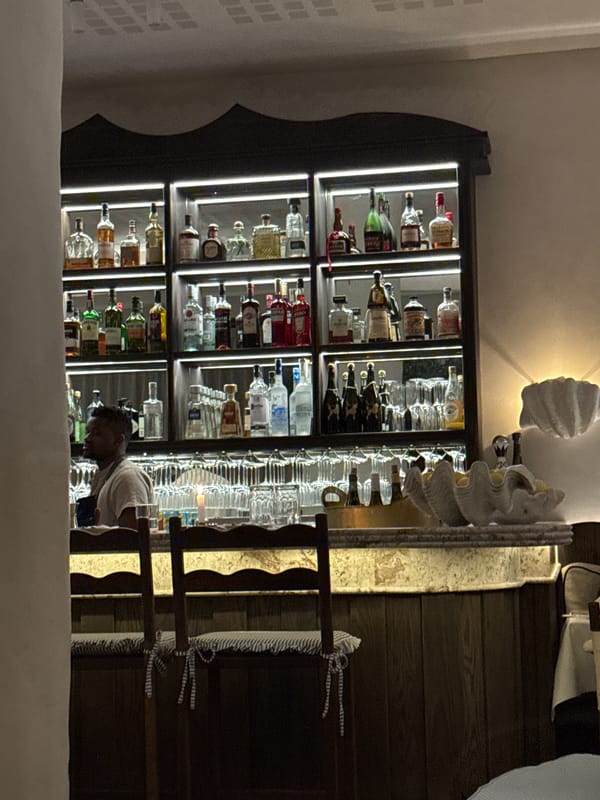 Upscale Cape Town bar restaurant interior captured Monday afternoon