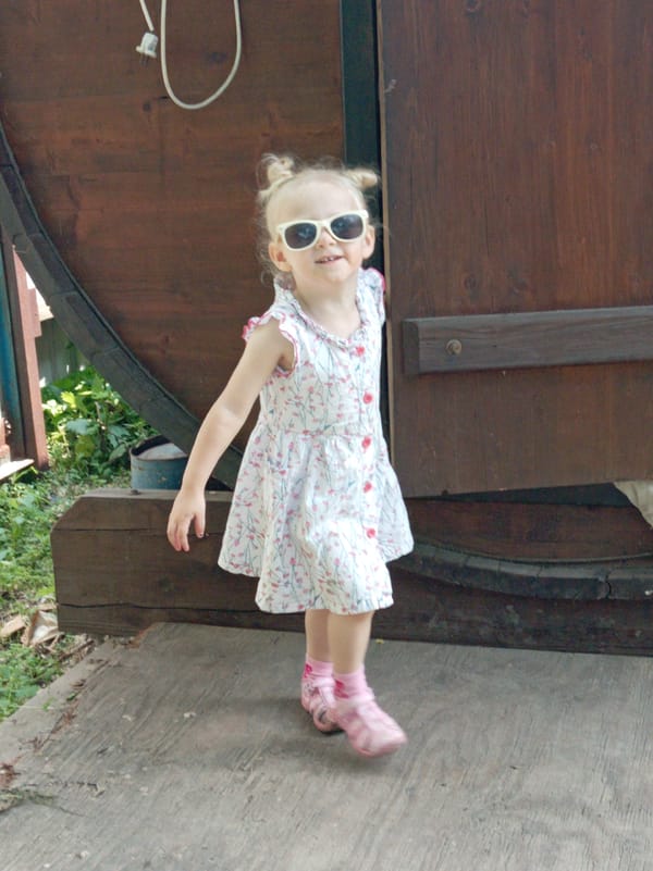 Backyard afternoon in Artyom: kids, cats, and red berries