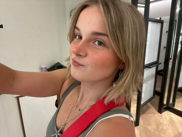 Woman takes angled selfie in Whistler