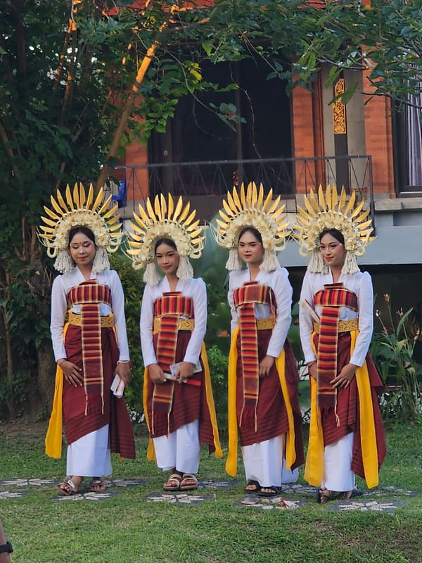 Traditional Balinese dress on display in Denpasar