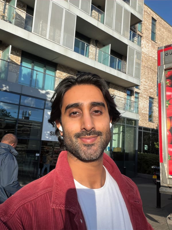 Man takes selfie, shops at M&S in London