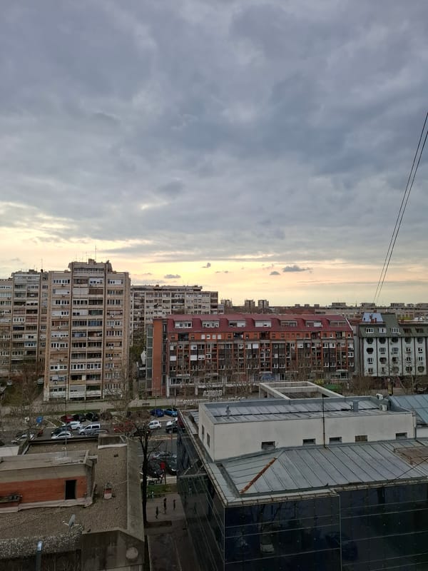 Residential skyline views captured in Novi Sad, Serbia