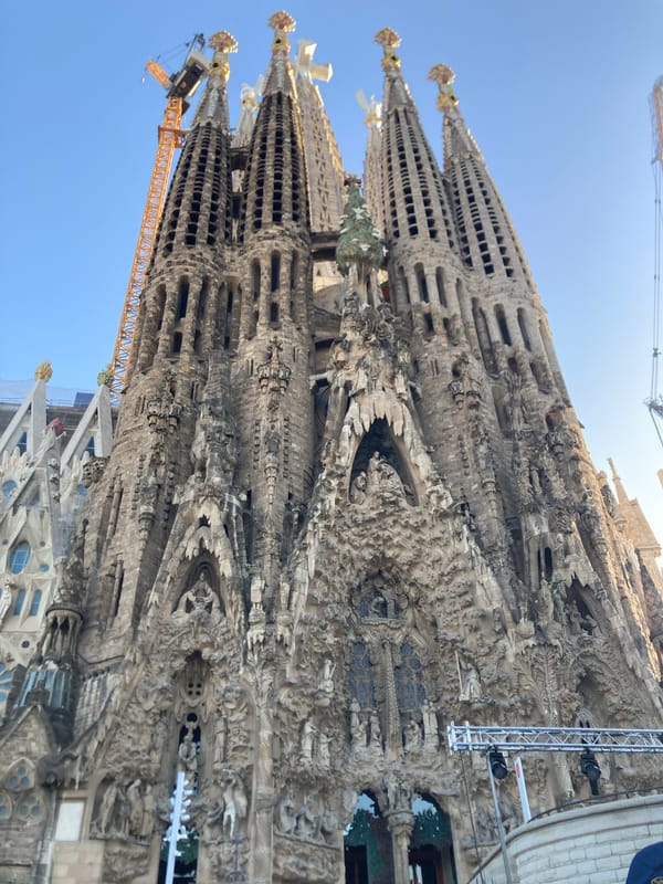 Sagrada Família up close, still under construction
