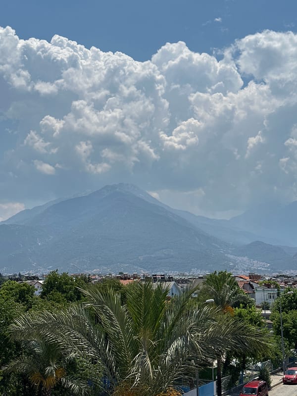 Morning watermelon break captured in scenic Fethiye, Turkey