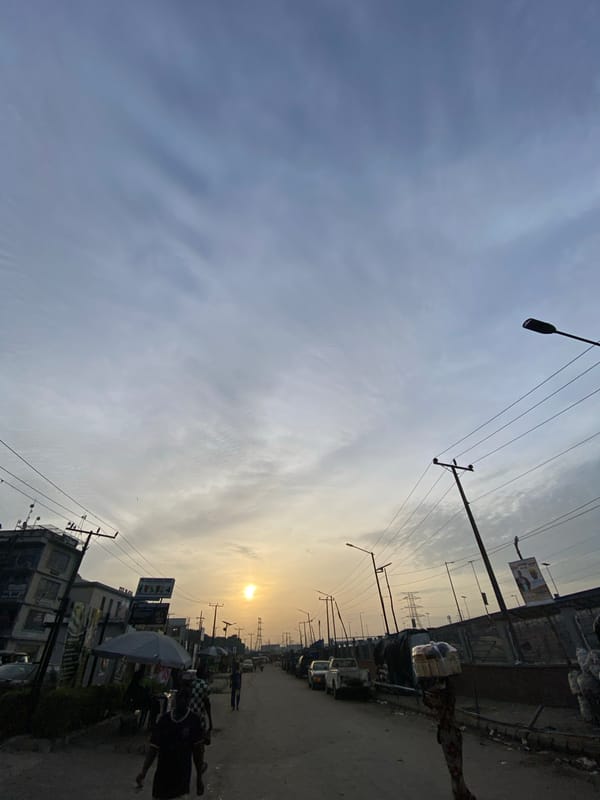 Morning street market scene documented in Ado, Nigeria