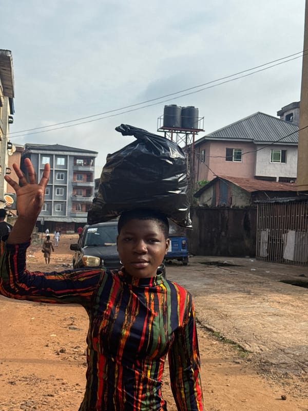 Street life in Onitsha: loads carried, errands in motion