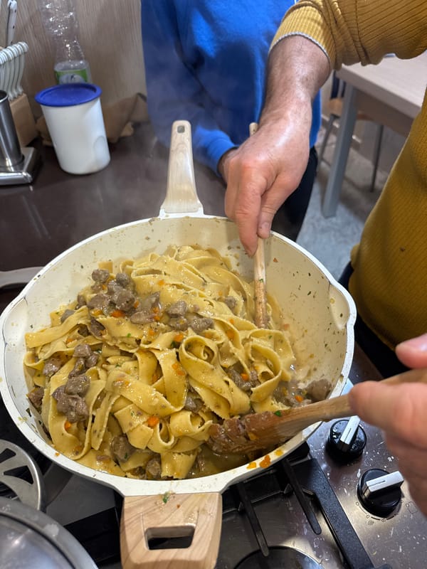 Home pasta making session captured in Aprilia kitchen