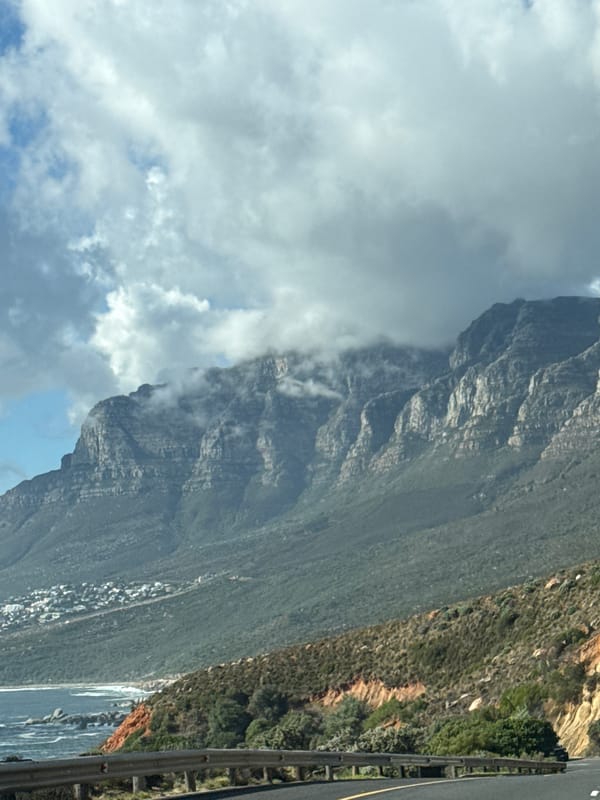 Cape Town mountains partially shrouded in clouds Tuesday afternoon