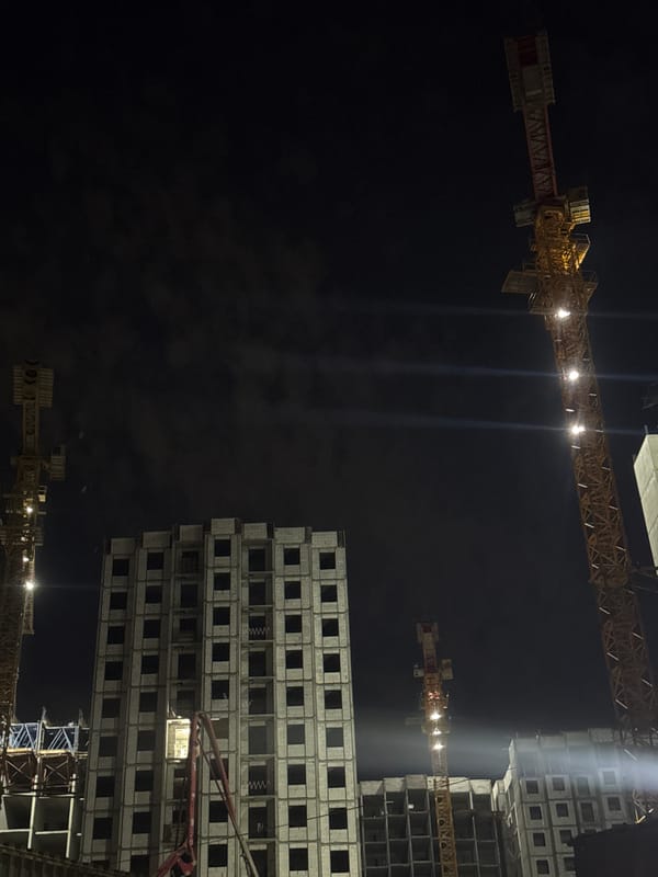 Night tour of Tashkent's construction zones and industrial outskirts