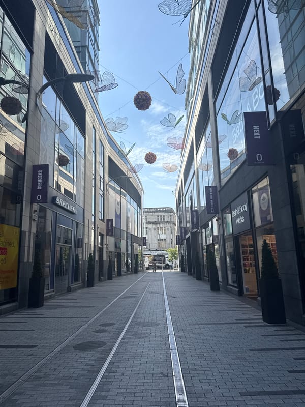 Opera Lane, Cork on a sunny June morning