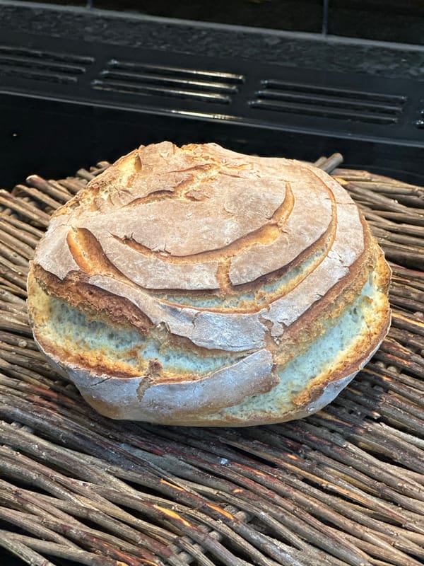 Artisanal bread with decorative crust documented in Tunbridge Wells