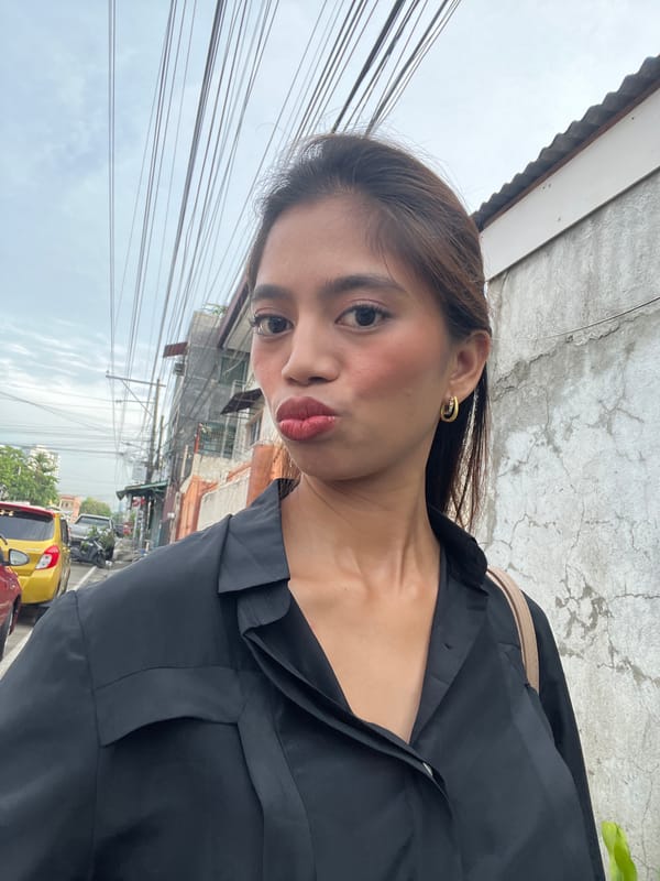 Selfie session on a Davao City street, overcast afternoon