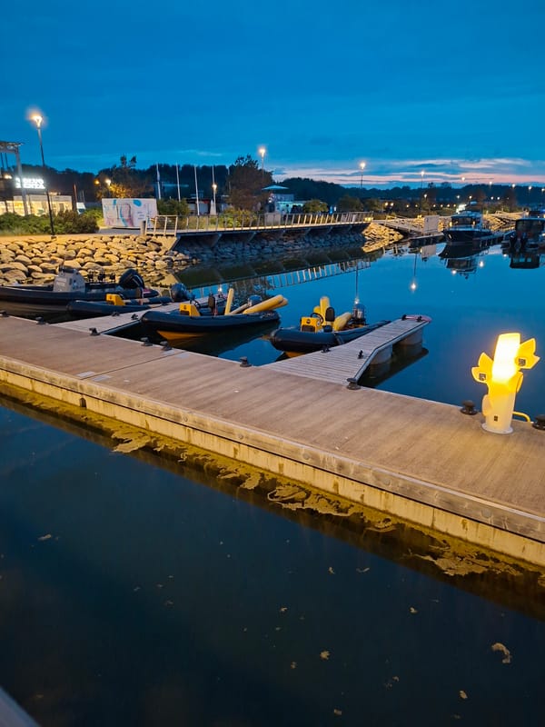 Tallinn marina twilight scenes documented across multiple waterfront locations