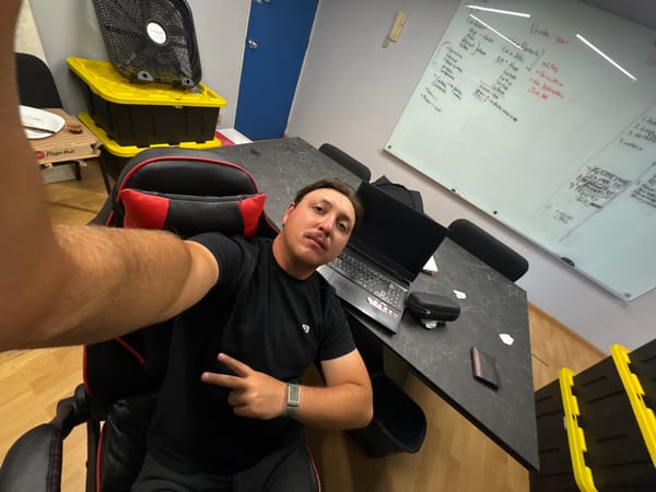 Person relaxes in gaming chair at Mexico City office