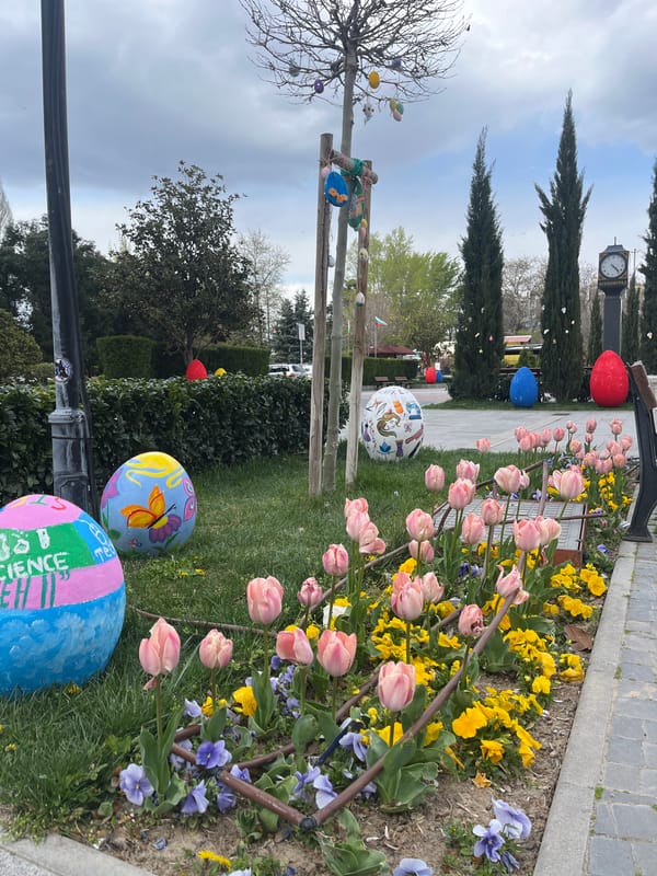 Easter egg art display spotted in Asenovgrad park