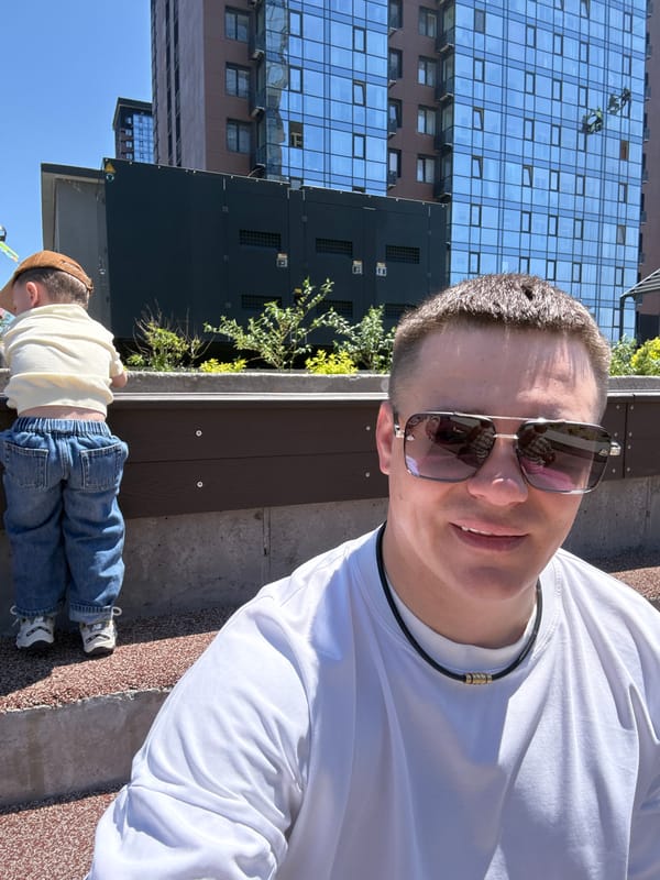 Father and son enjoy casual outing in Vladivostok