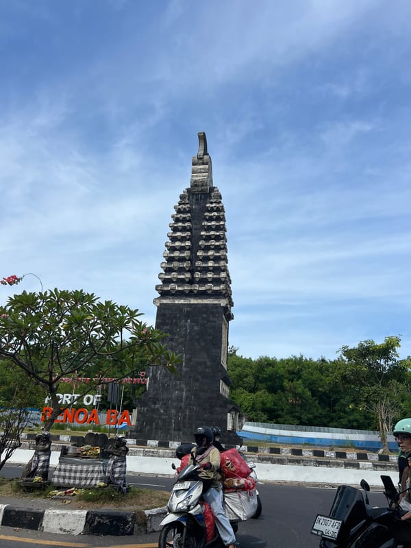 Traditional Balinese shrine documented near Benoa Port, Denpasar