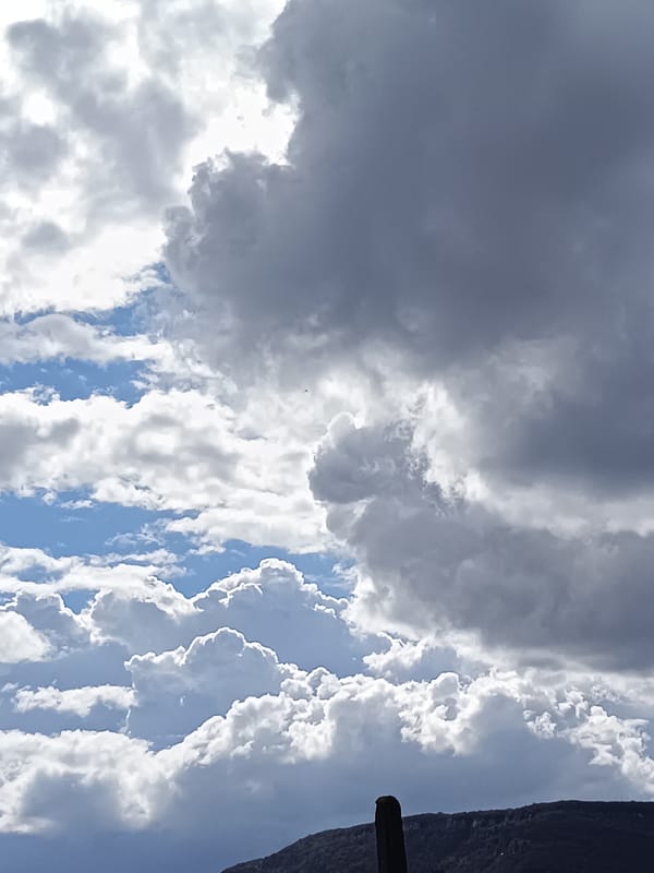 Mixed storm and clear clouds observed over Shumen Bulgaria