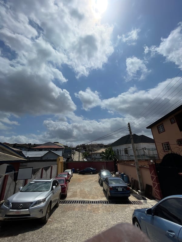 Residential street scenes documented in Isheri, Nigeria