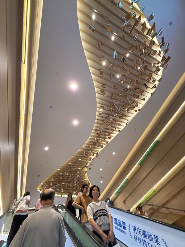 Weekend morning shopping and dining activities in Liangjiang, China