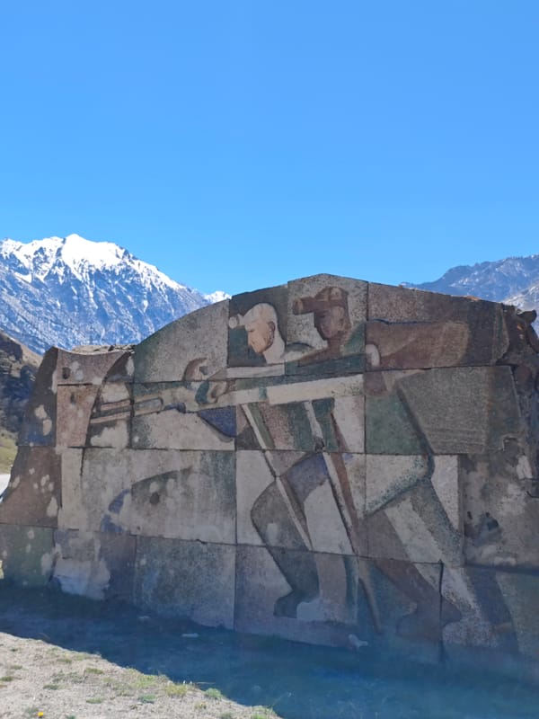 Tourist documents monuments in Russia's highest mountain city Tyrnyauz