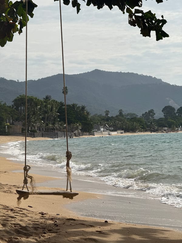 Quiet beach moments along the Ko Samui shoreline