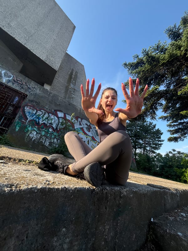 Woman poses for outdoor photo session in Varna Bulgaria