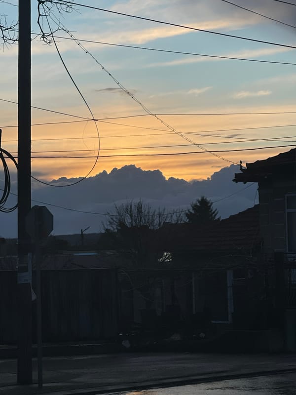 Evening residential view captured in Isperih, Bulgaria