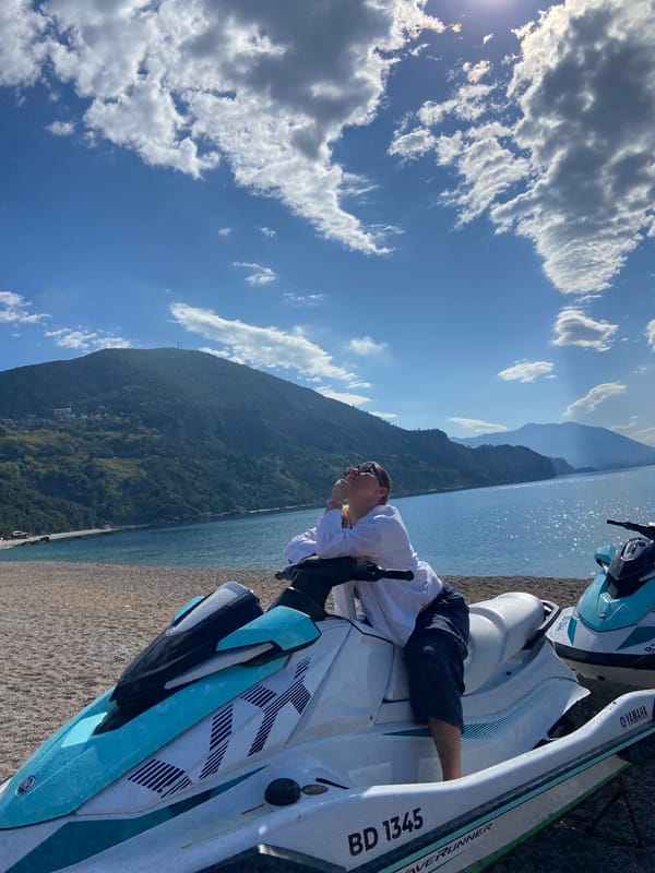 Morning watercraft recreation spotted along Montenegro coast