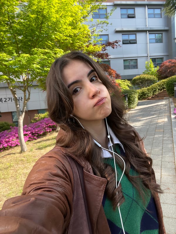 Young person in leather jacket spotted outdoors in Daegu
