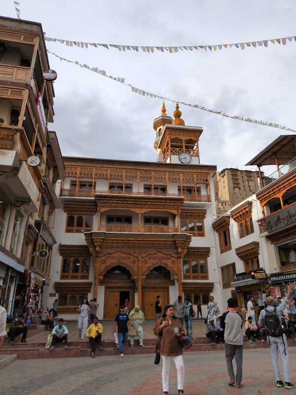 Street life through Leh's bazaar on a July afternoon