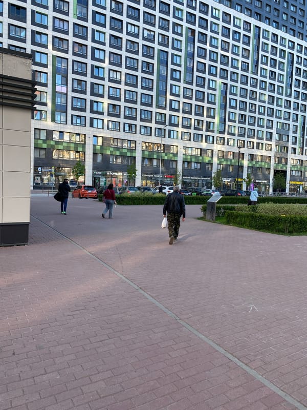 Modern apartment complex documented in Murino, Russia