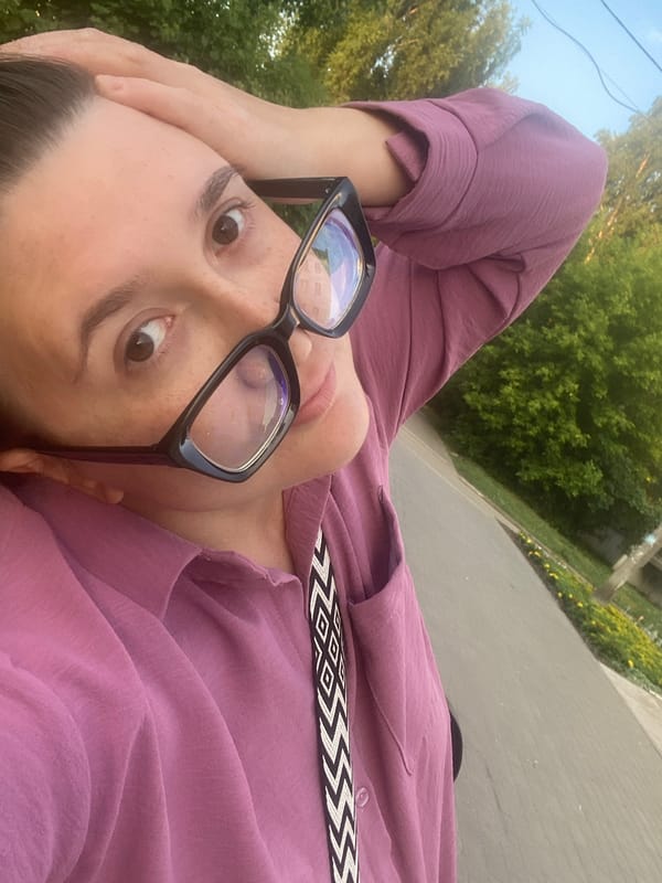 Golden hour selfie session at Chaikovsky park bench