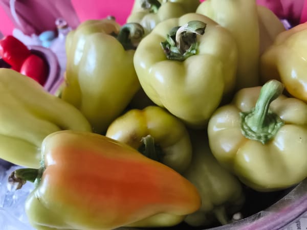 Fresh summer produce laid out in Chișinău