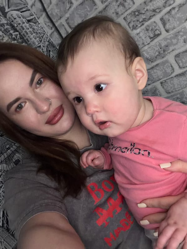 Mother and baby share quiet moments in Russian home