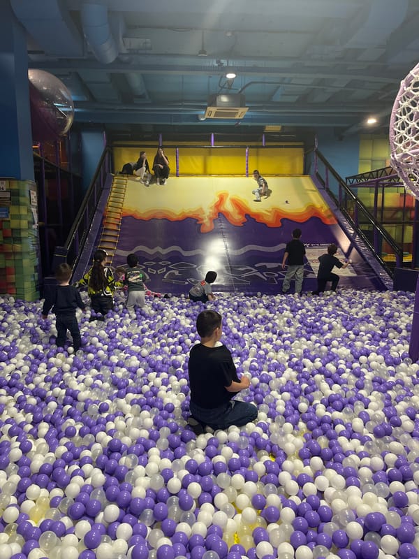 Family enjoys afternoon at indoor playground in Sochi