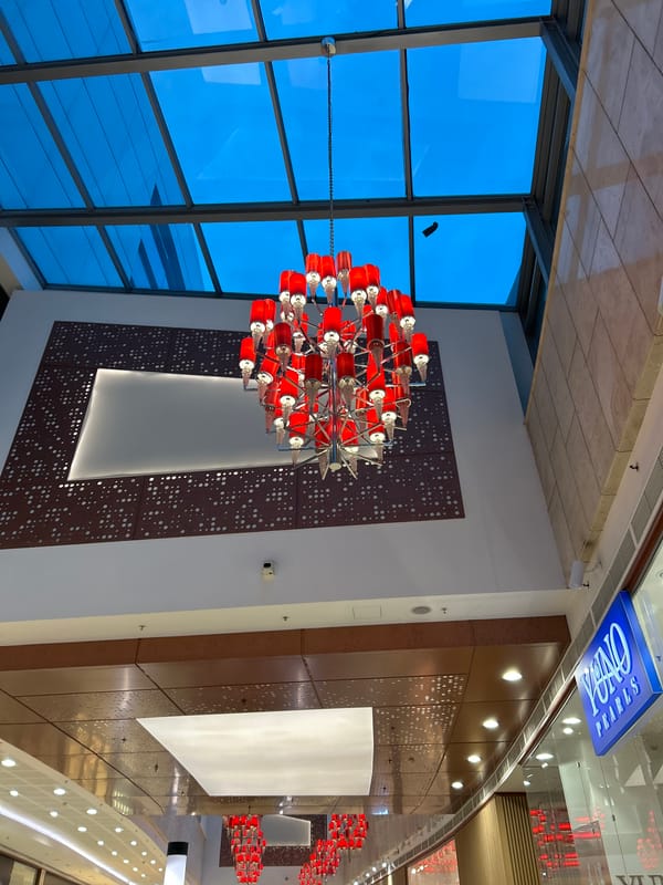 Modern interior scenes with chandelier and energy drink observed