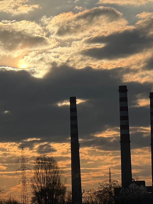 Dramatic storm clouds with golden light captured over Sofia