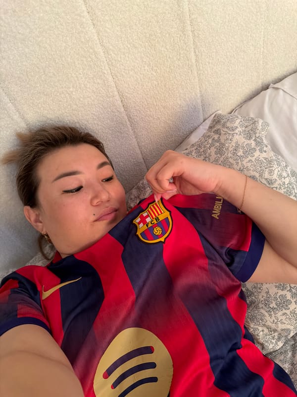 FC Barcelona jersey and hallway art, Astana