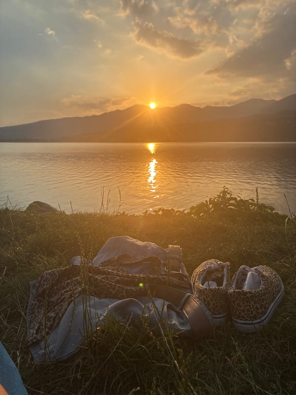Golden hour at Lake Pusiano, Bosisio Parini