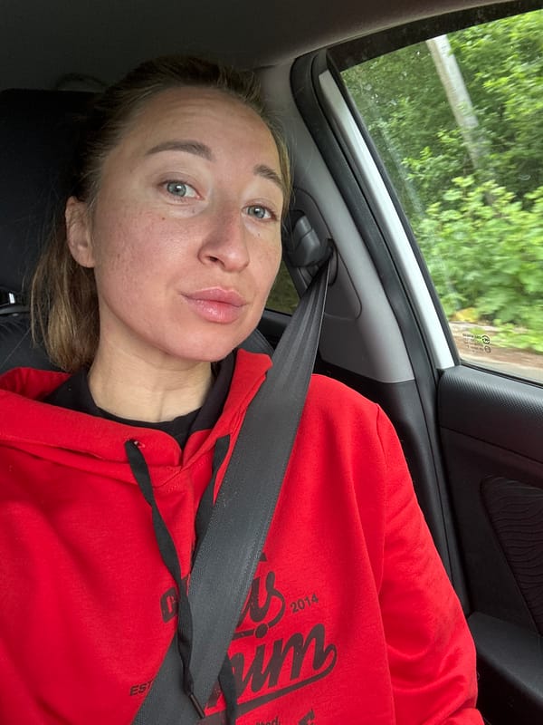 Car selfies and a muddy garden walk in rural Russia