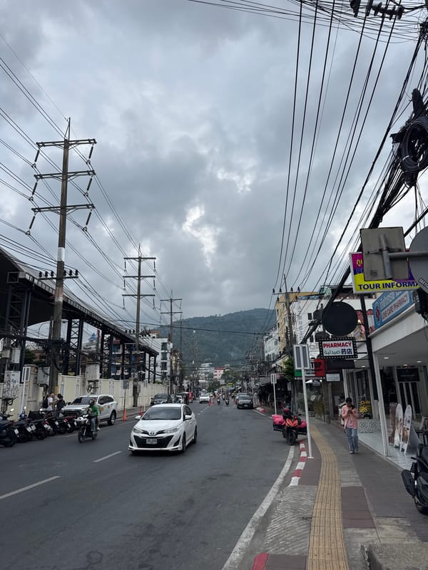 Early morning scenes documented across Patong shopping and street areas
