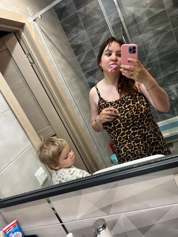 Lazy Sunday morning at home in Noviy, Russia