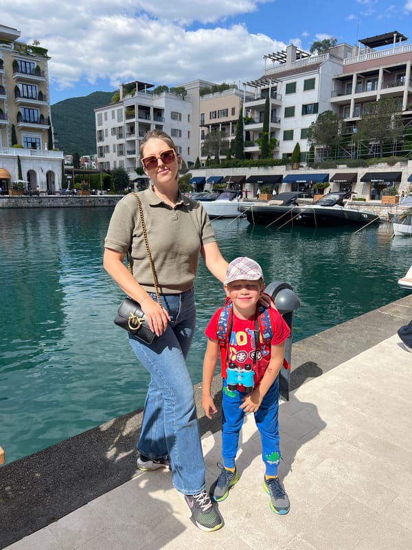 Sunny afternoon scenes captured along Tivat Montenegro waterfront district
