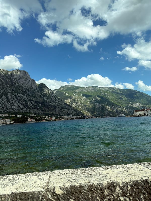 Scenic waterfront view documented in Dobrota, Montenegro