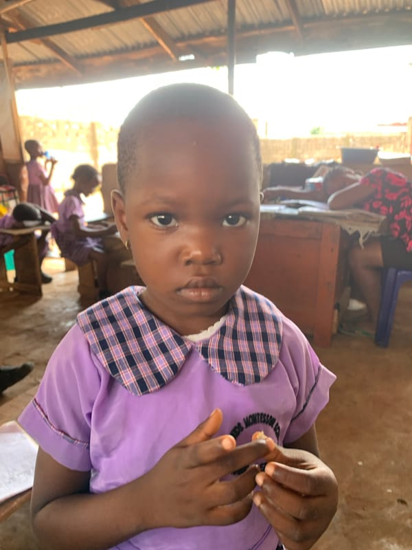 School day in session at a Nigerian village classroom