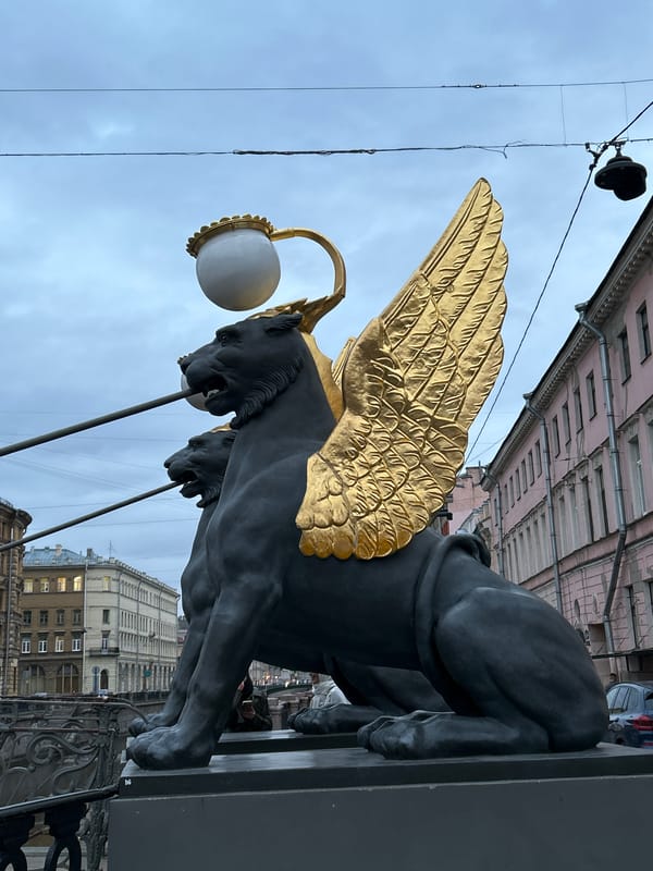 Tourist explores Saint Petersburg landmarks during afternoon walking tour