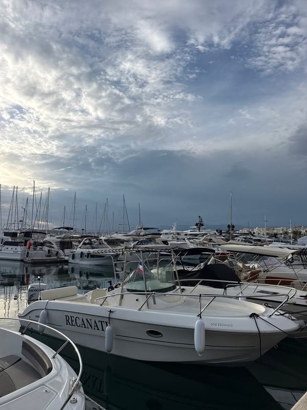 Cannes Marina Shows Typical Spring Evening Activity