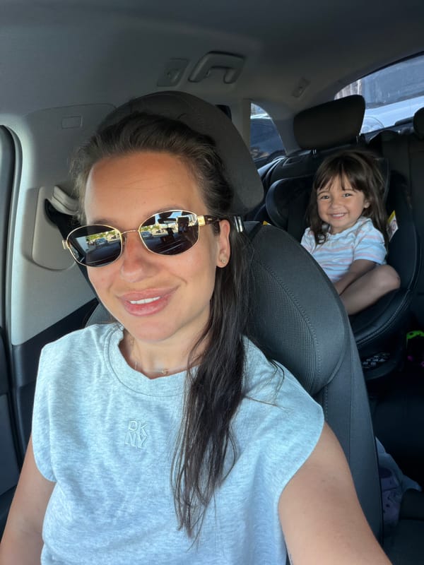 Car selfies in Burgas with a child in tow