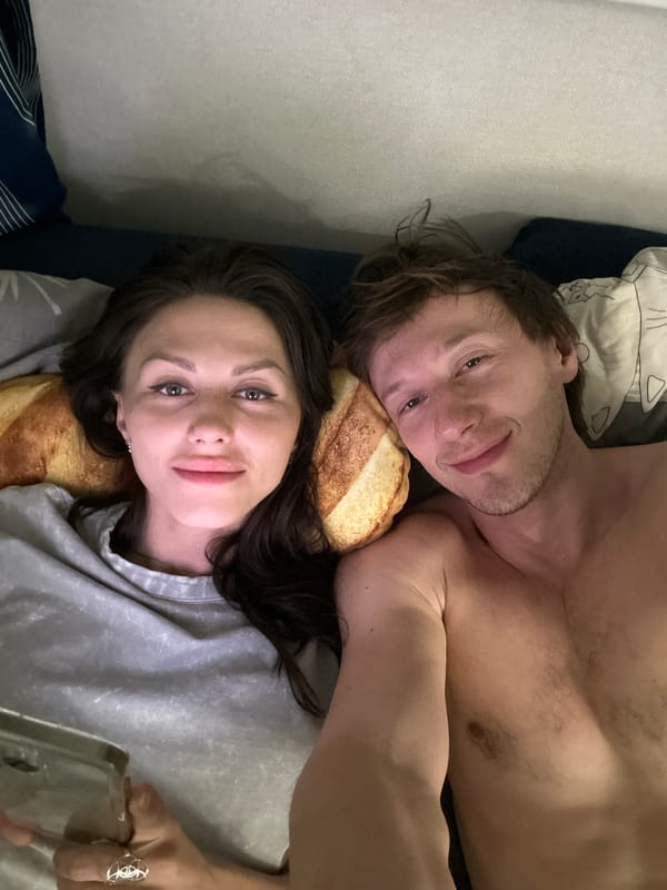 Couple's quiet evening moments documented in Murino apartment